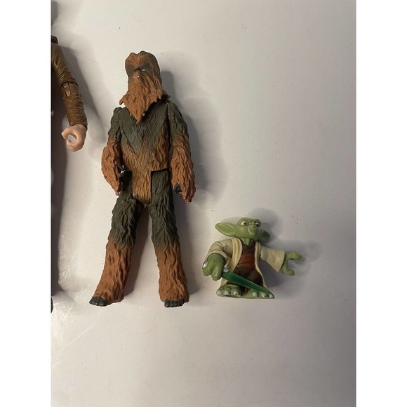 Star Wars Action Figures Lot Of 5 Yoda + Luke + Stormtrooper + Chewbacca + Finn - Picture 2 of 10